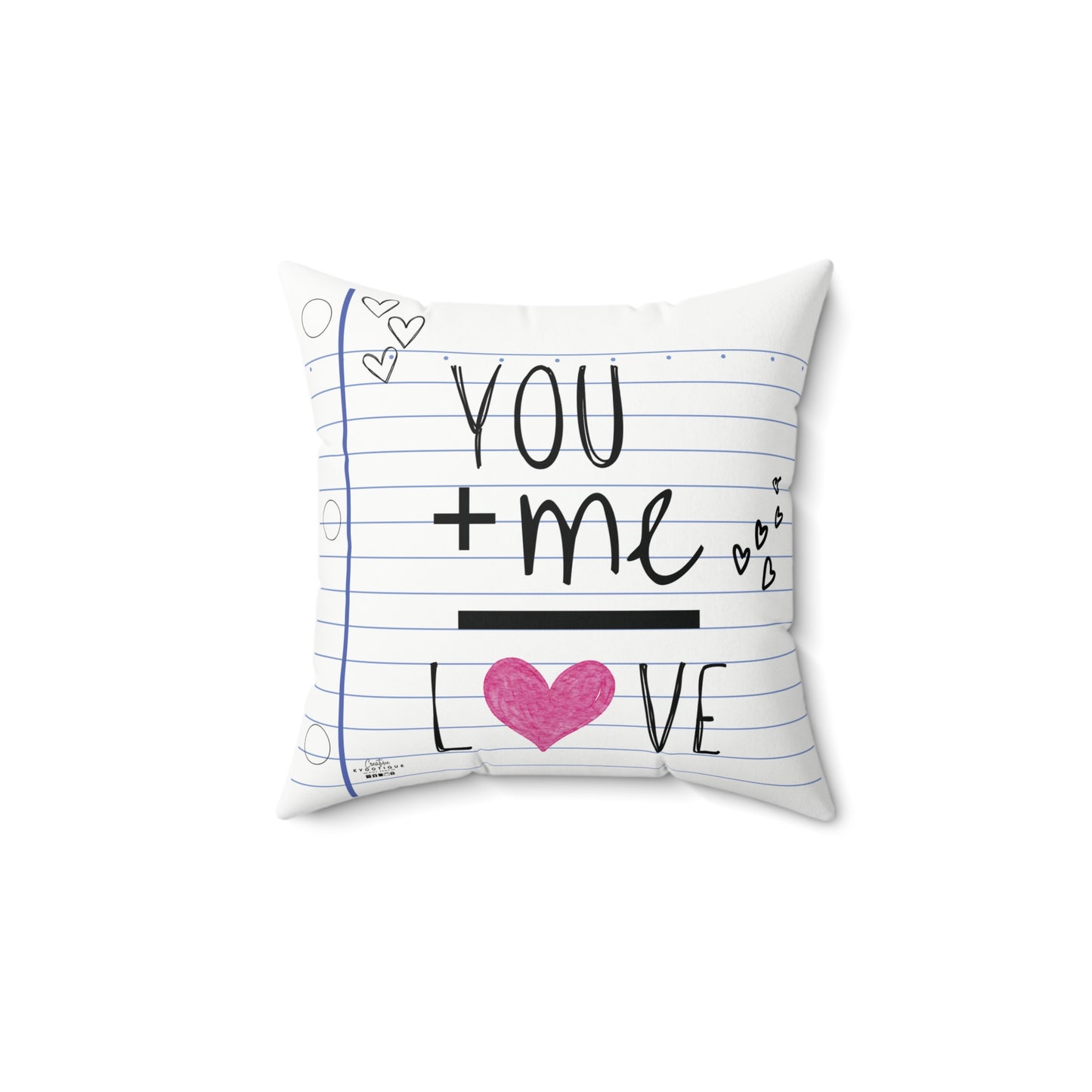 You + Me= Love Throw Pillow