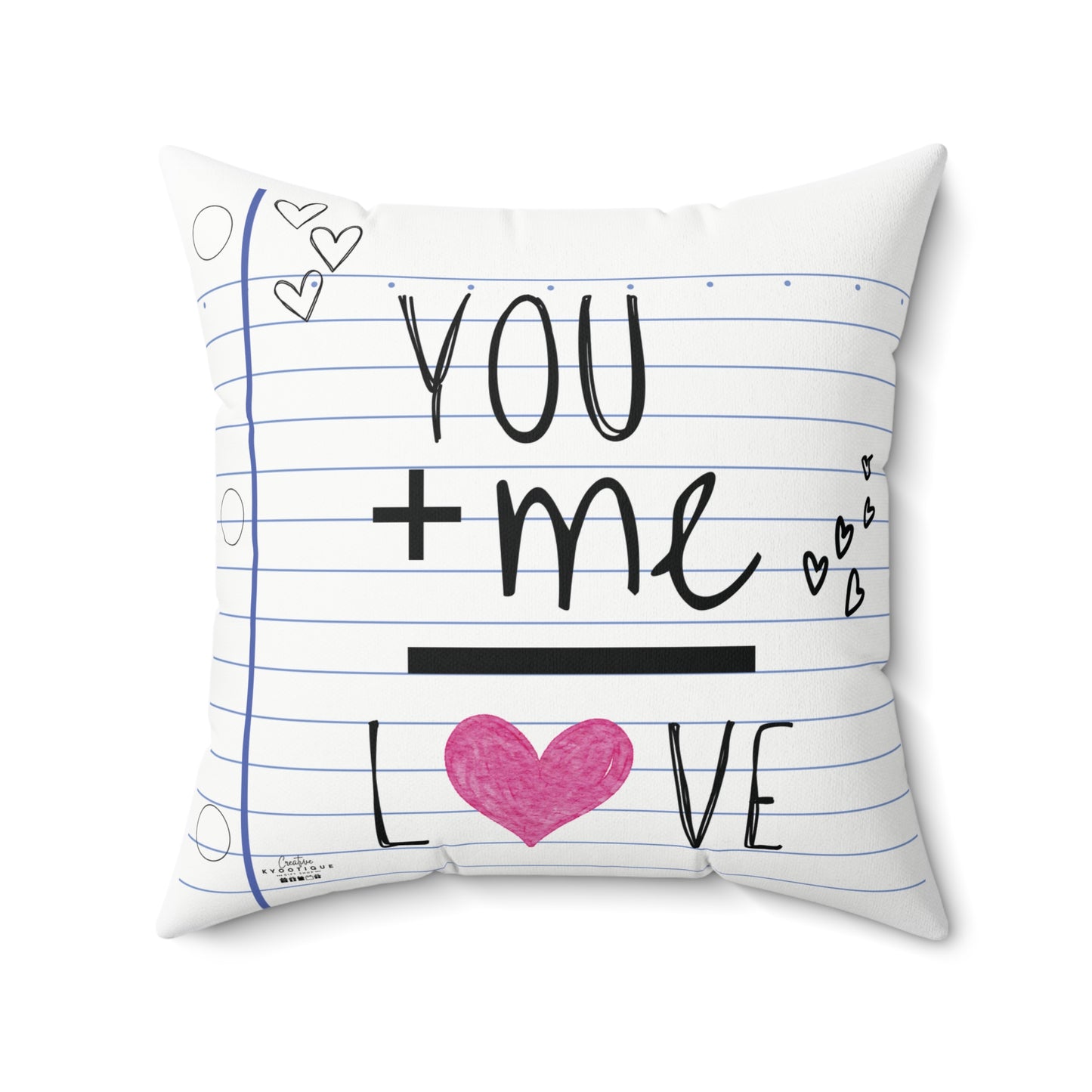 You + Me= Love Throw Pillow