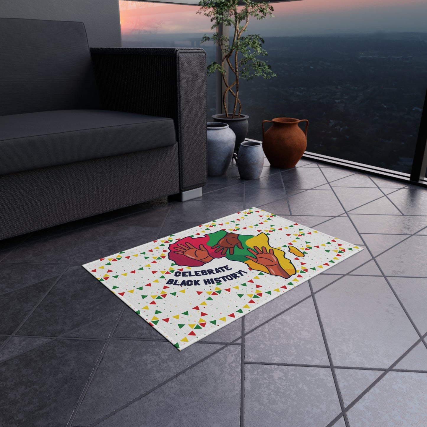 Celebrate Black History Rug (White)