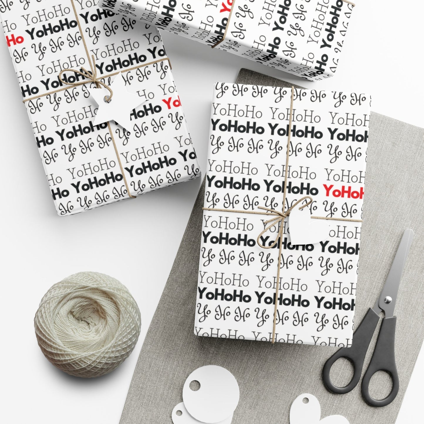 Yohoho Red Script Gift Wrap