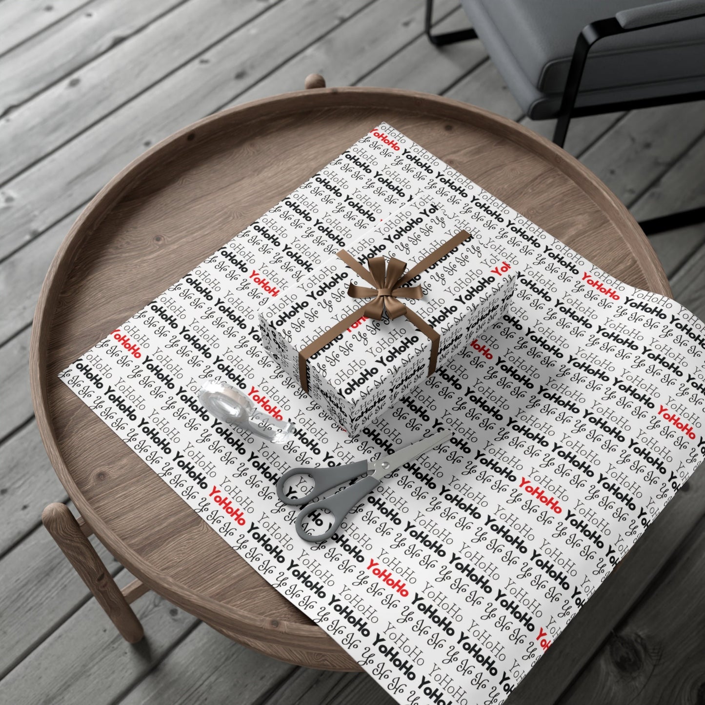 Yohoho Red Script Gift Wrap