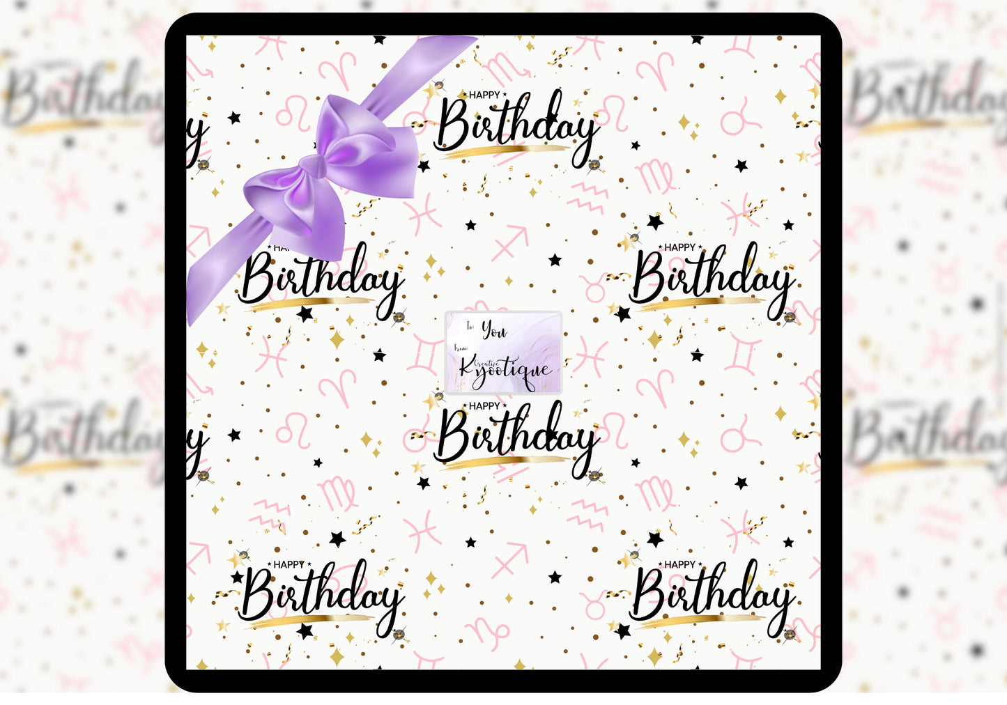 Zodiac Birthday Gift Wrap
