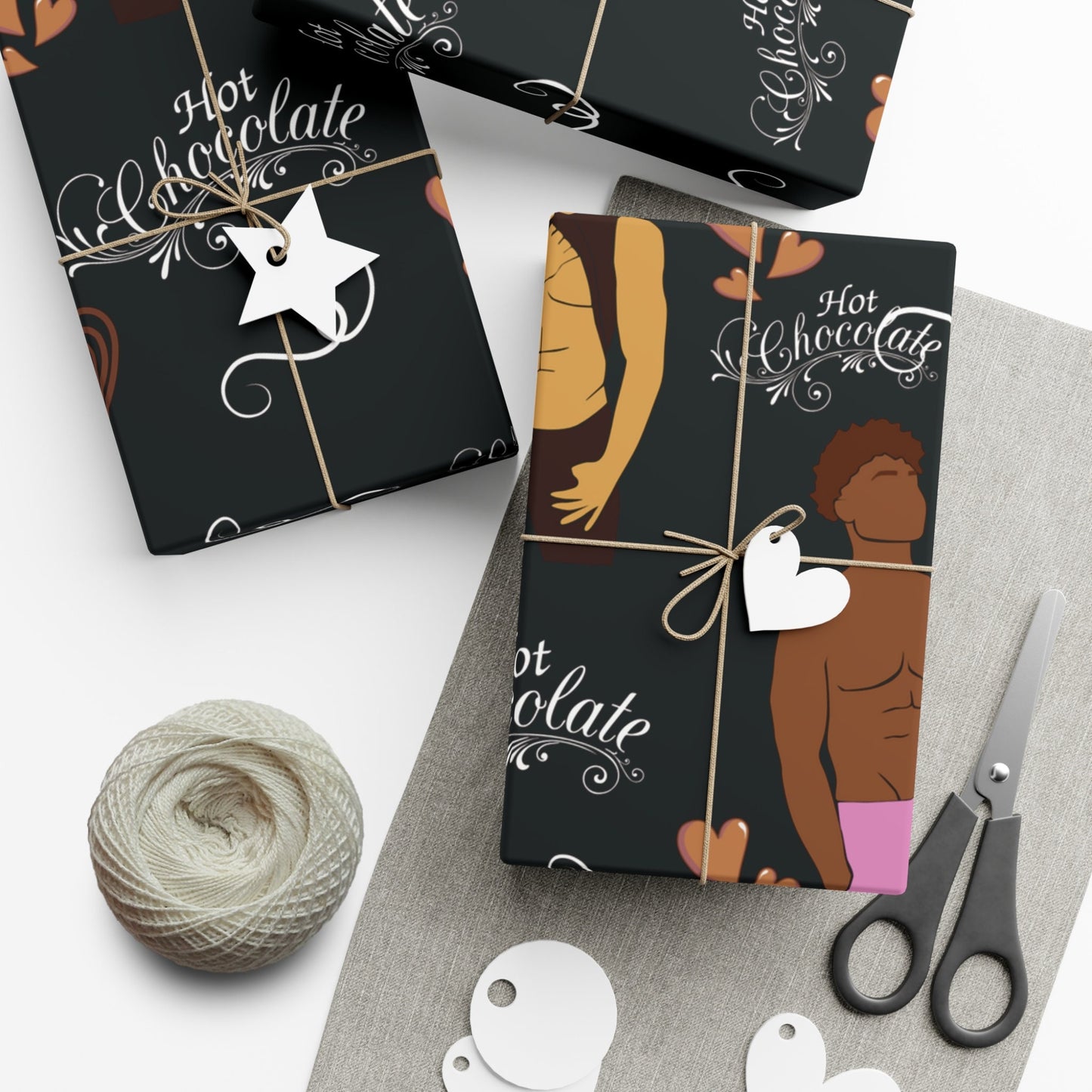 Hot Chocolate Gift Wrap - Black