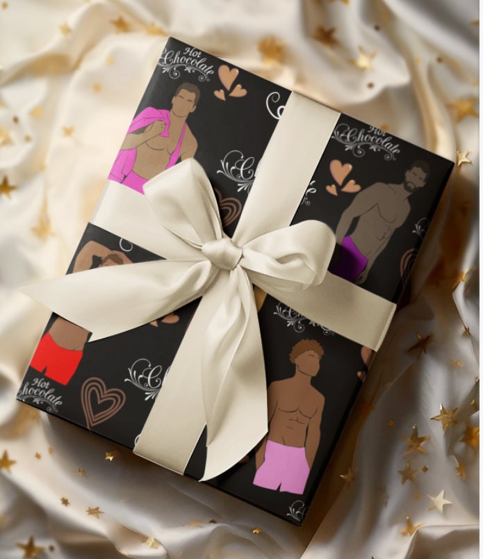 Hot Chocolate Gift Wrap - Black