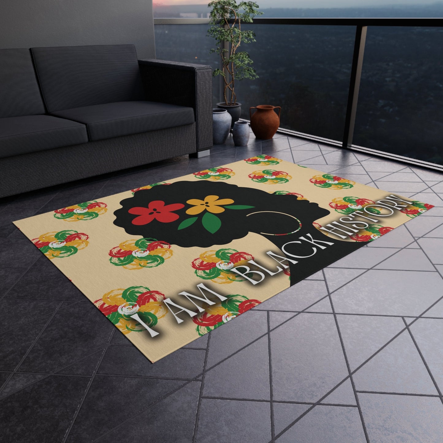 I Am Black History Rug (Female)