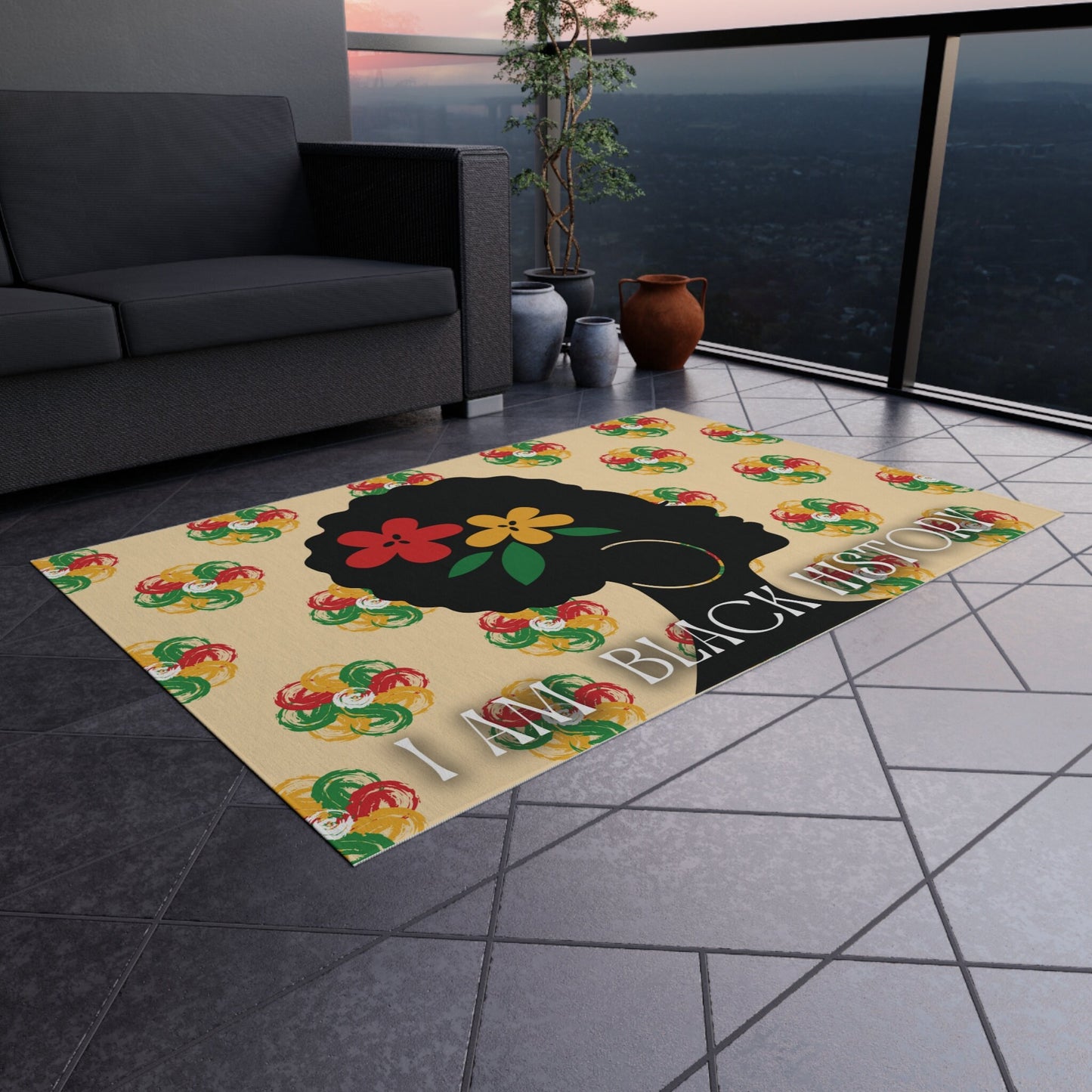 I Am Black History Rug (Female)