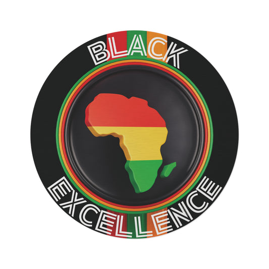 Black Excellence Round Rug