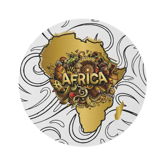 Black History Africa Round Rug