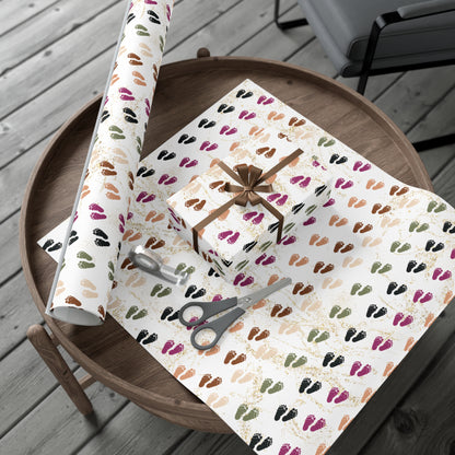 Gender Neutral Footprints Gift Wrap