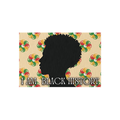 I Am Black History Outdoor Rug (Male)