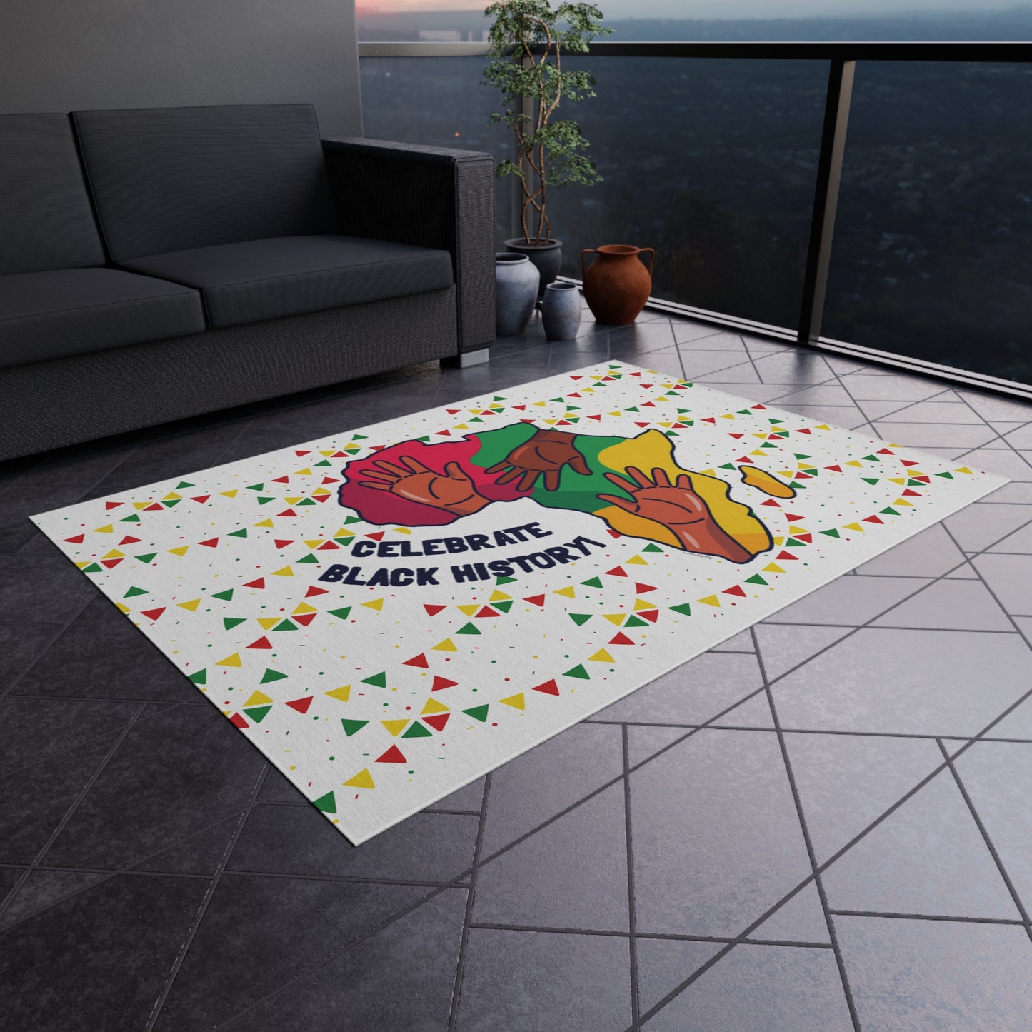 Celebrate Black History Rug (White)