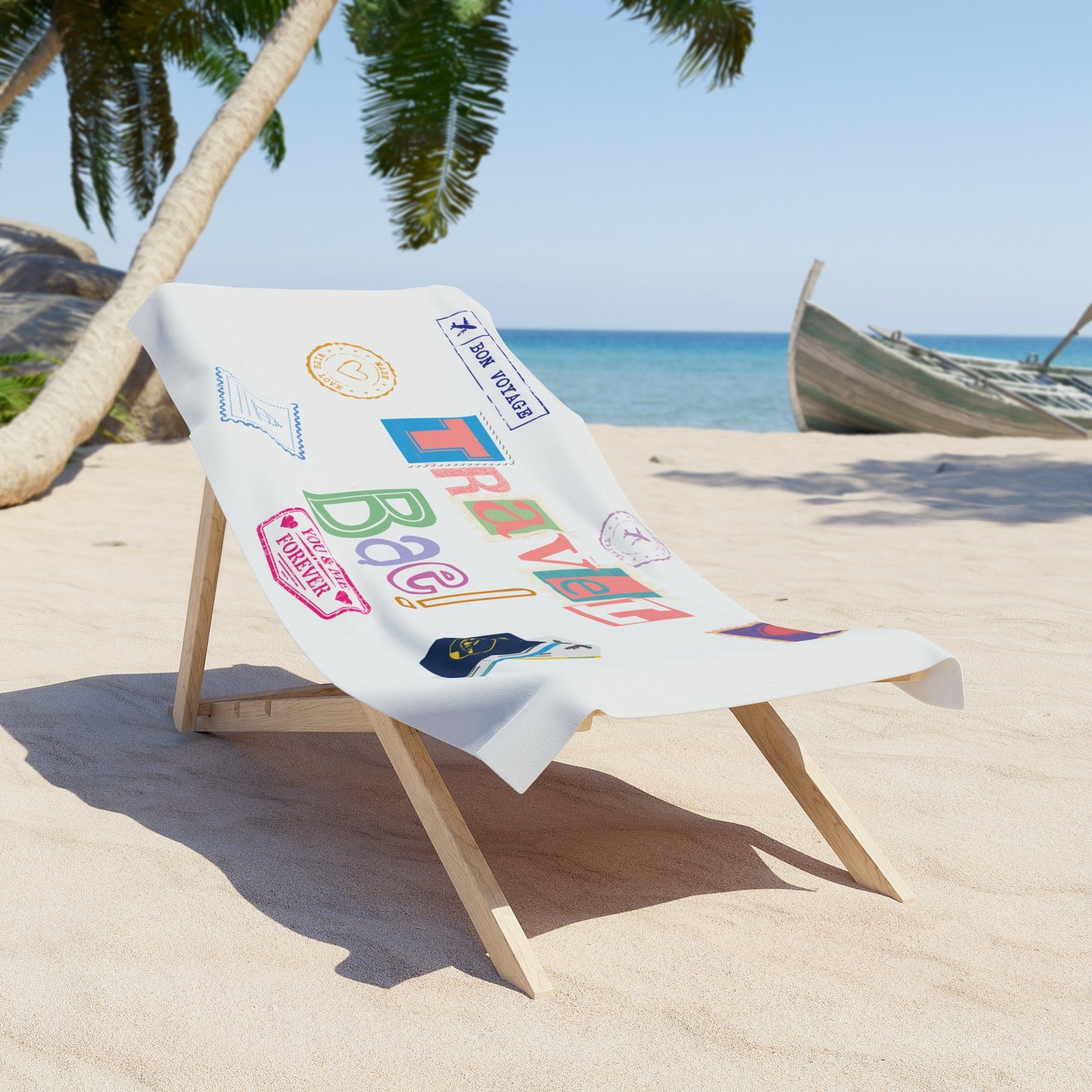 Travel Bae Beach Towel (White)