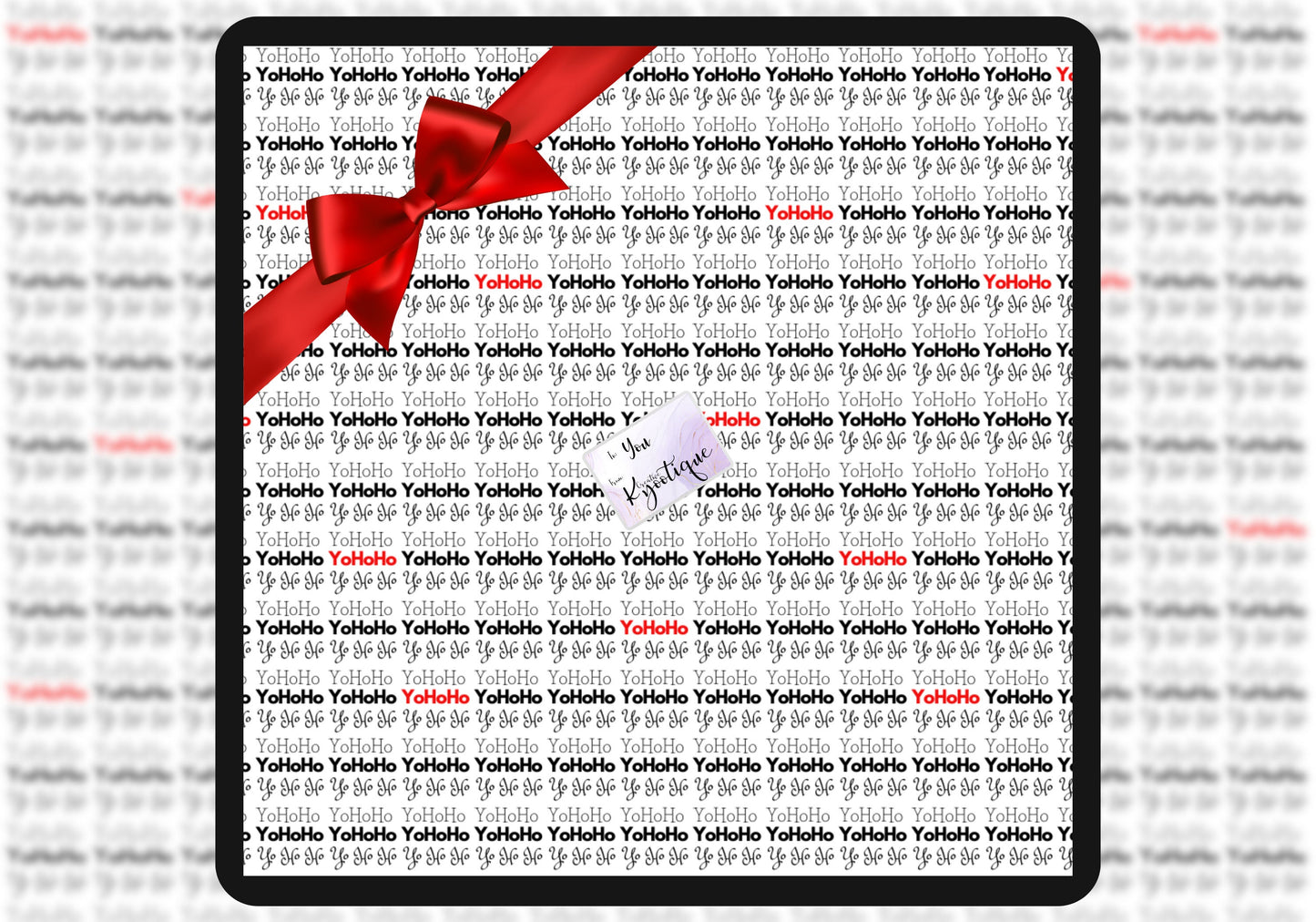 Yohoho Red Script Gift Wrap