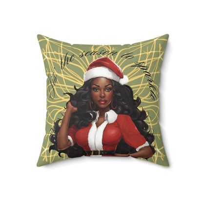 Tis the Season to Sparkle Pillow - Sage