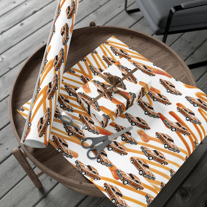 Ginger Donk Caramel Tracks Gift Wrap