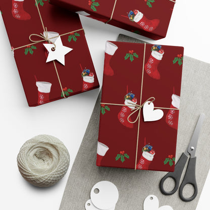 Mistletoe Stockings Gift Wrap