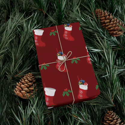 Mistletoe Stockings Gift Wrap