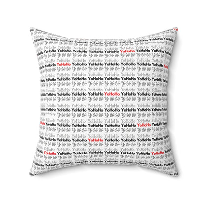 Yohoho Red Script Pillow