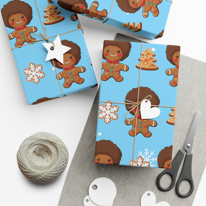 Holiday Cookies Gift Wrap - Blue