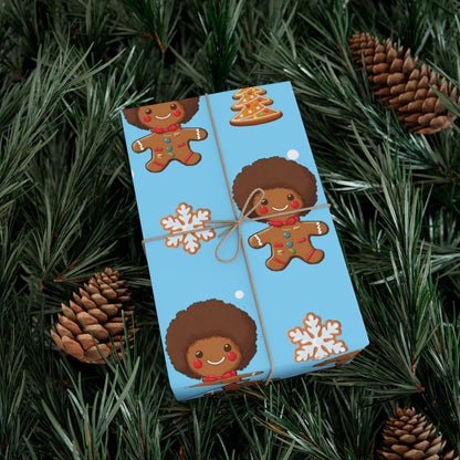 Holiday Cookies Gift Wrap - Blue