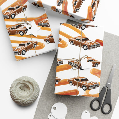 Ginger Donk Caramel Tracks Gift Wrap