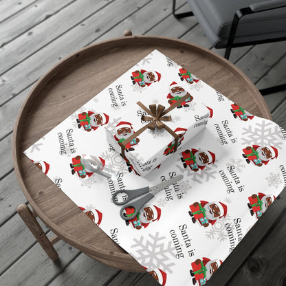 Santa is Coming Gift Wrap