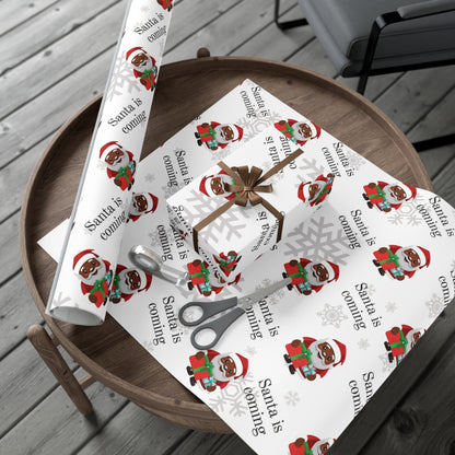 Santa is Coming Gift Wrap