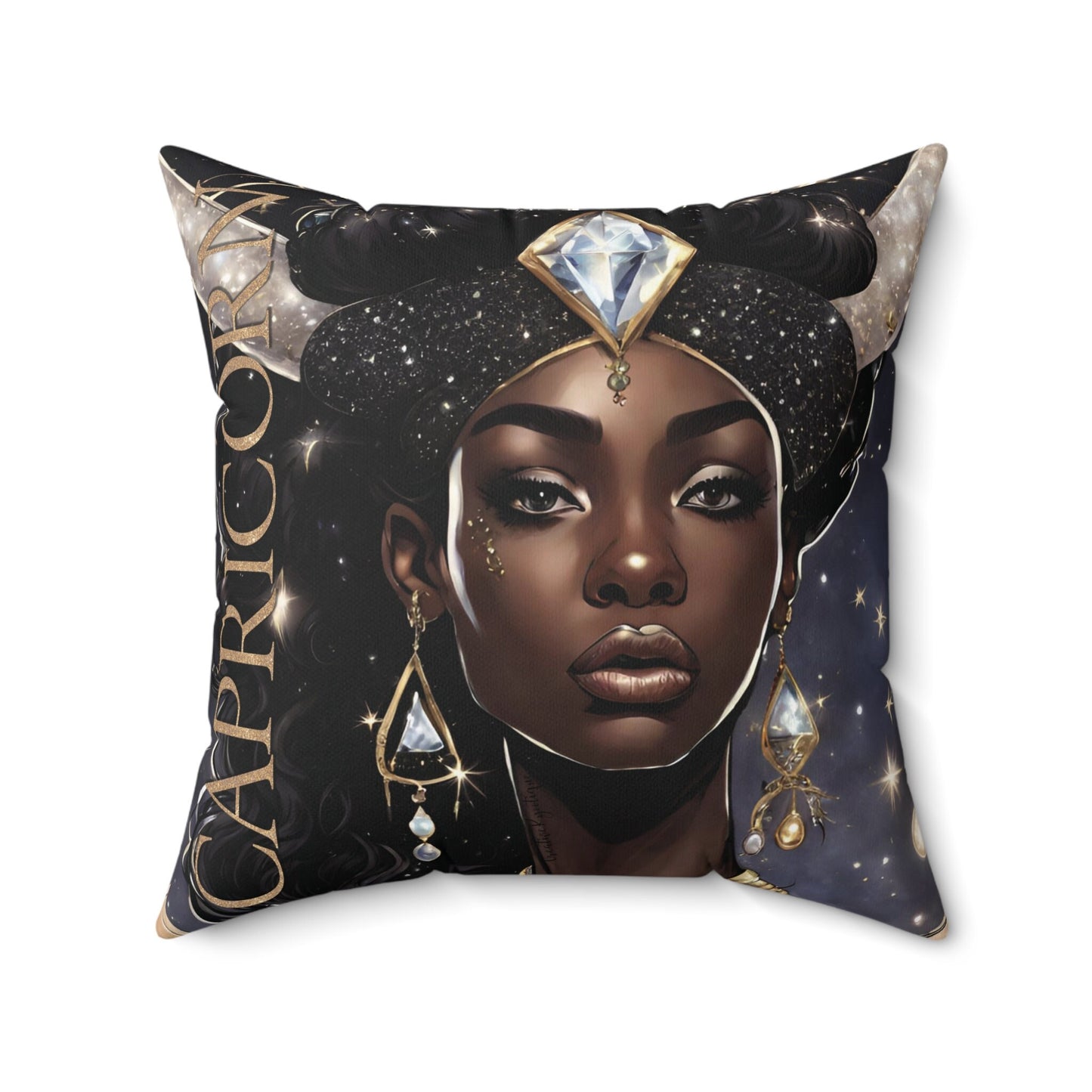 Capricorn Diamond Goddess Pillow