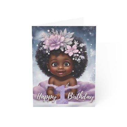 Happy 1st Winter Birthday Card