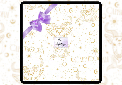 Capricorn Gift Wrap - Limited Edition White