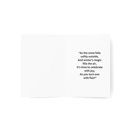 Personalize Happy 1st Winter Birthday Card