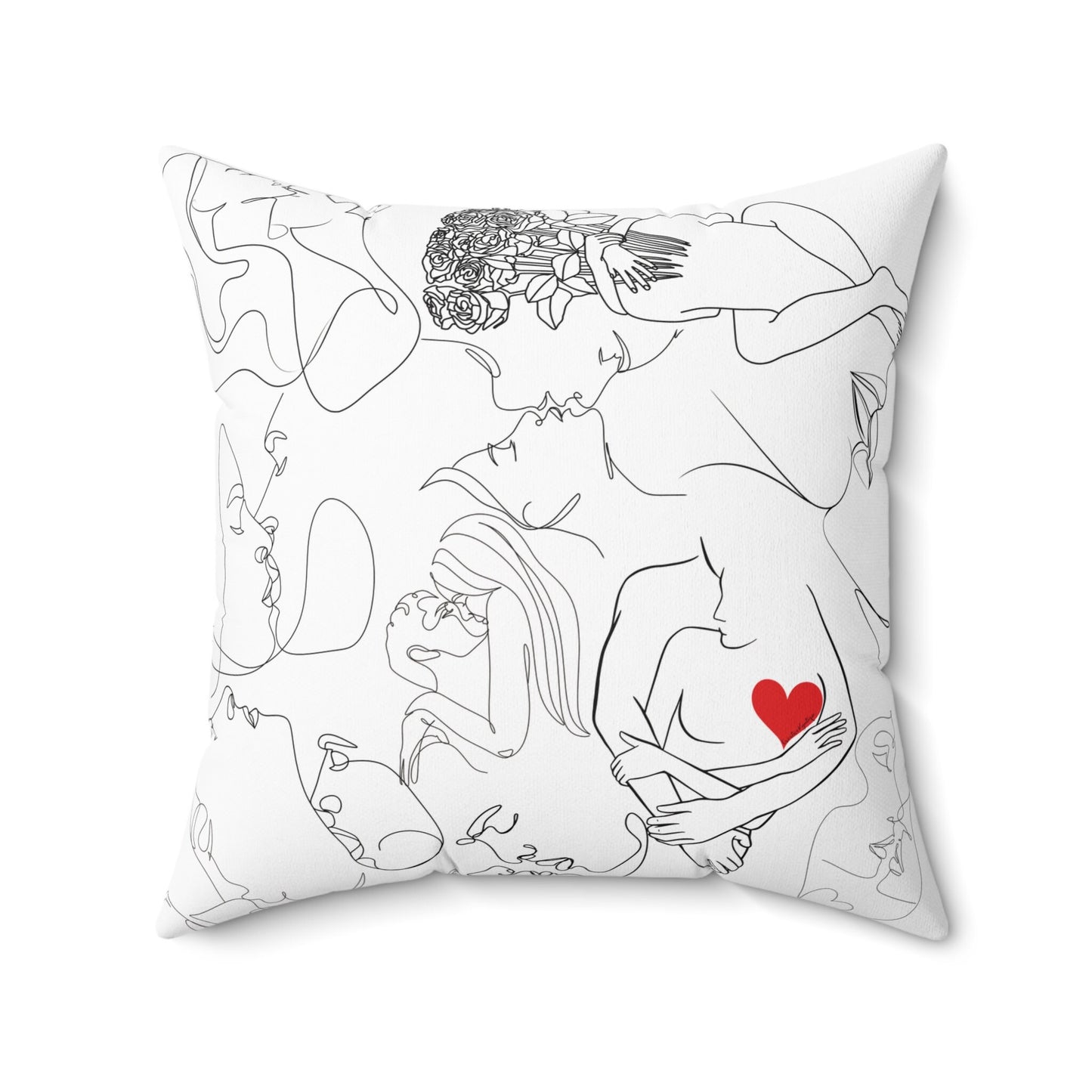 Line My Lips Throw Pillow