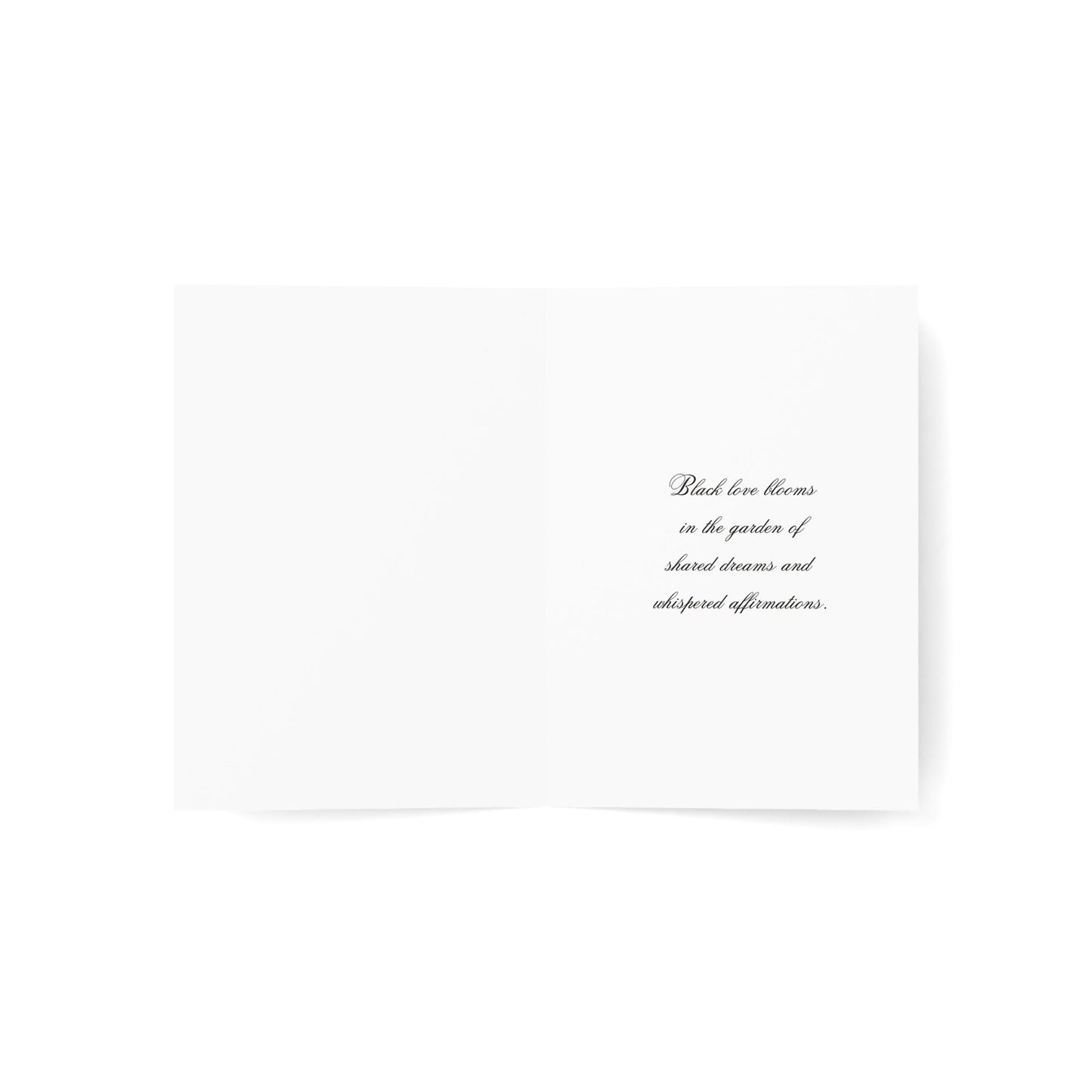 Black Love Winter Bliss Wedding Card