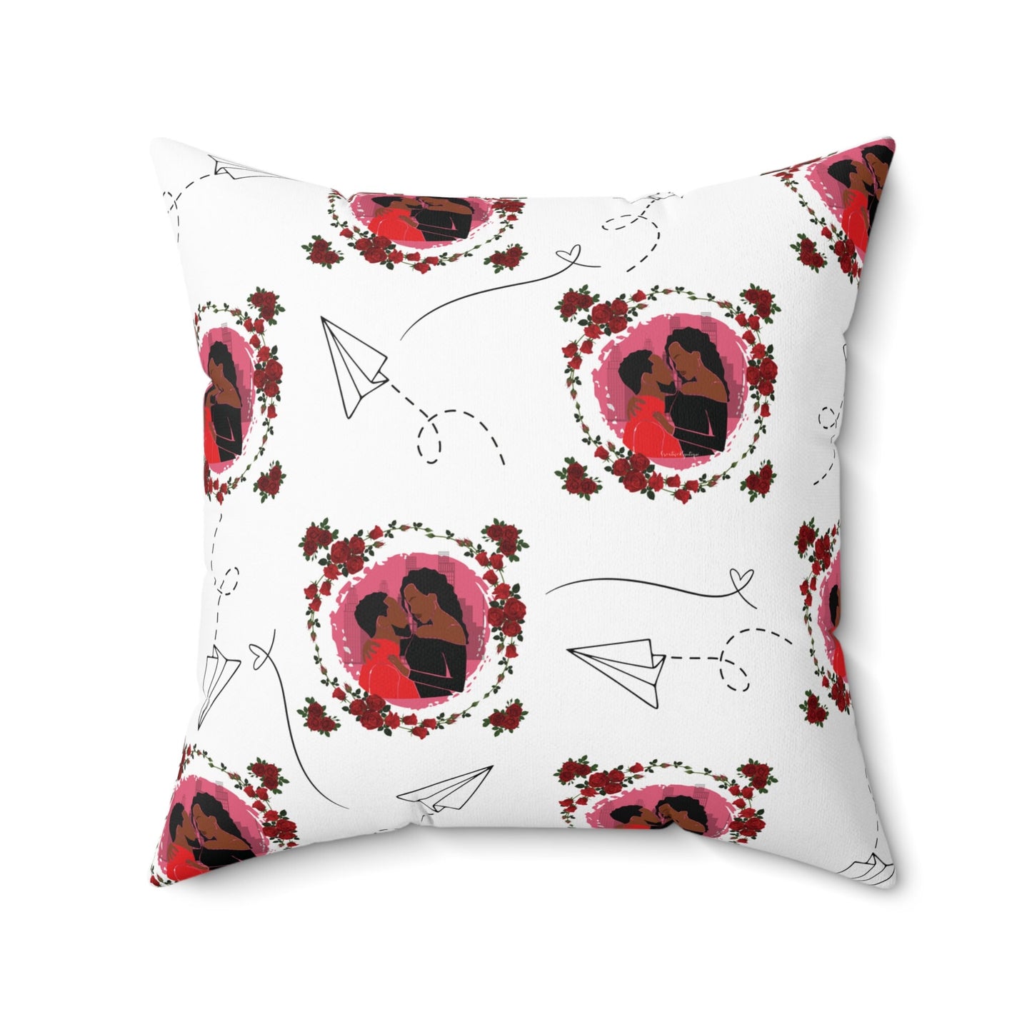 Paint the Town Red Throw Pillow