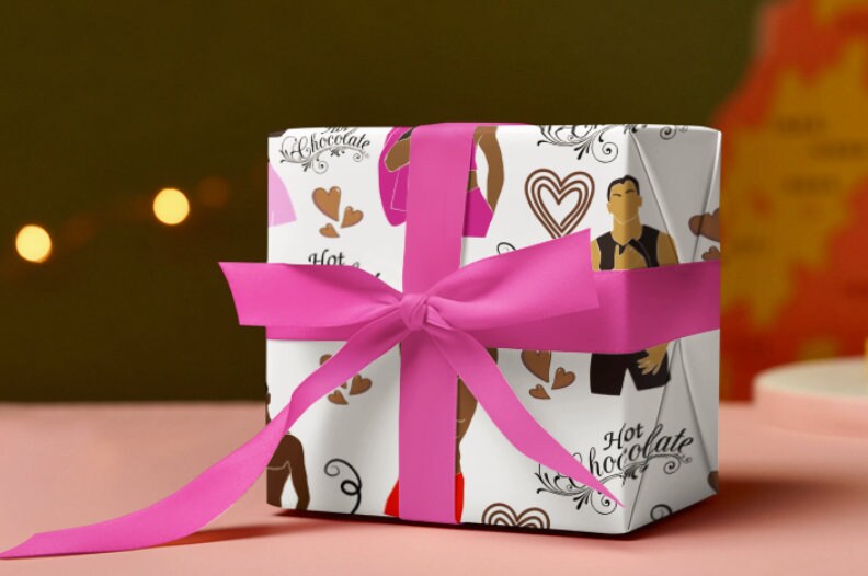 Hot Chocolate Gift Wrap - White