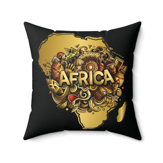 Black History Africa Accent Pillow